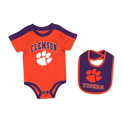 Newborn & Infant Colosseum Orange Clemson Tigers Encore Bodysuit & Bib Set