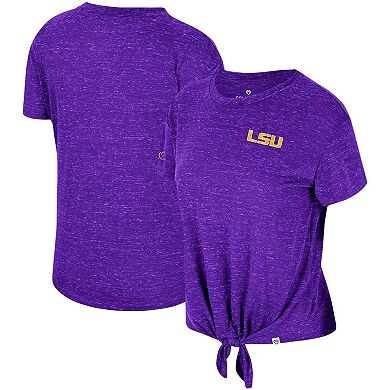 Women's Colosseum Purple LSU Tigers Finalists Tie-Front T-Shirt
