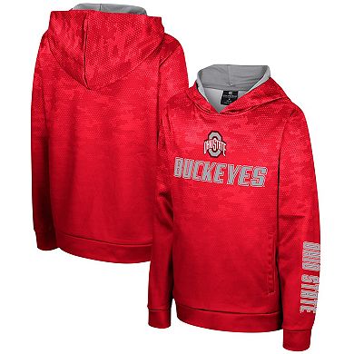 Youth Colosseum Scarlet Ohio State Buckeyes High Voltage Pullover Hoodie