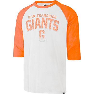 Men's '47 Cream San Francisco Giants City Connect Crescent Franklin Raglan Three-Quarter Sleeve T-Shirt