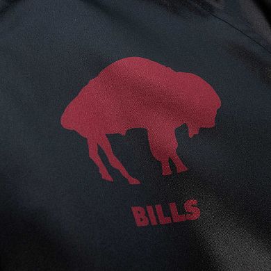 Women's Mitchell & Ness Black Buffalo Bills Raglan Satin Full-Snap Jacket