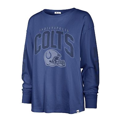 Women's '47 Royal Indianapolis Colts Tom Cat Long Sleeve T-Shirt