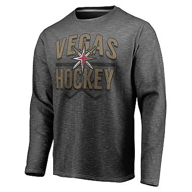 Men's Fanatics Gray Vegas Golden Knights Iced Out Long Sleeve T-Shirt