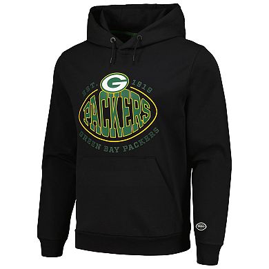 Men's BOSS X NFL  Black Green Bay Packers Touchback Pullover Hoodie