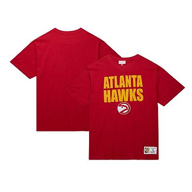 Men's Mitchell & Ness Red Atlanta Hawks Hardwood Classics Legendary Slub T-Shirt