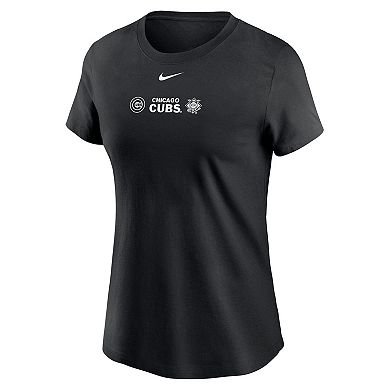 Women's Nike Black Chicago Cubs Over Shoulder T-Shirt