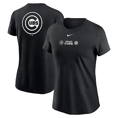 Women's Nike Black Chicago Cubs Over Shoulder T-Shirt