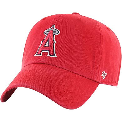 Men's '47 Red Los Angeles Angels Clean Up Adjustable Hat