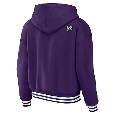 Women's WEAR by Erin Andrews Purple Baltimore Ravens Lace-Up Pullover Hoodie