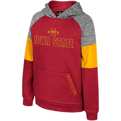 Youth Colosseum Cardinal Iowa State Cyclones Live Hardcore Raglan Pullover Hoodie