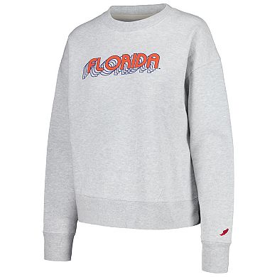 Women's League Collegiate Wear Ash Florida Gators Boxy Pullover Sweatshirt