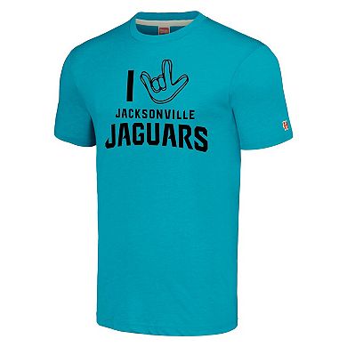 Unisex Homage  Teal Jacksonville Jaguars The NFL ASL Collection by Love Sign Tri-Blend T-Shirt