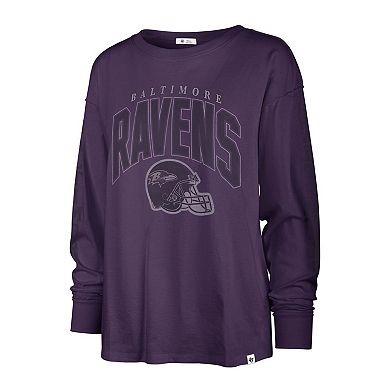 Women's '47 Purple Baltimore Ravens Tom Cat Long Sleeve T-Shirt