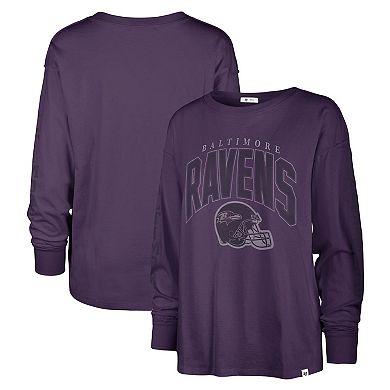 Women's '47 Purple Baltimore Ravens Tom Cat Long Sleeve T-Shirt