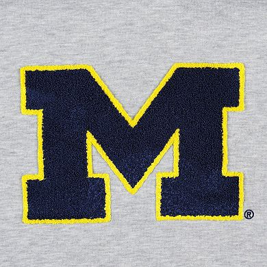 Women's Gameday Couture Ash Michigan Wolverines In It To Win It Sporty Mock Neck Pullover Sweatshirt