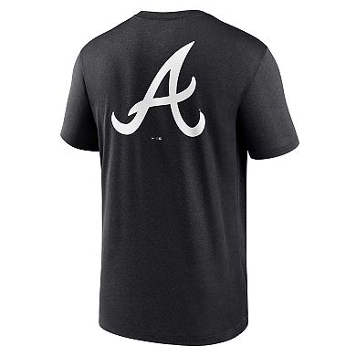 Men's Nike Black Atlanta Braves Fashion Over Shoulder Logo Legend T-Shirt