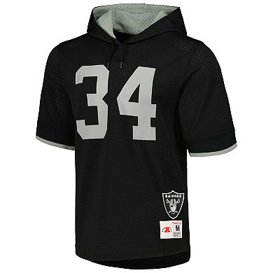 Men's Mitchell & Ness Bo Jackson Black Los Angeles Raiders Gridiron Classics Retired Player Name & Number Mesh Hoodie T-Shirt