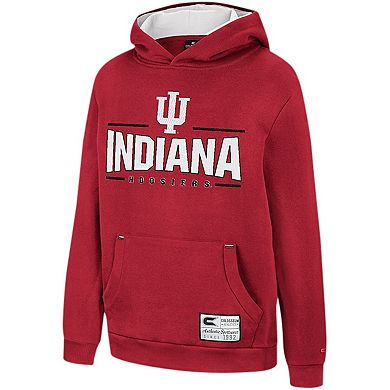 Youth Colosseum Crimson Indiana Hoosiers Lead Guitarists Pullover Hoodie