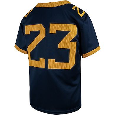 Youth Nike #23 Navy West Virginia Mountaineers Untouchable Replica Game Jersey
