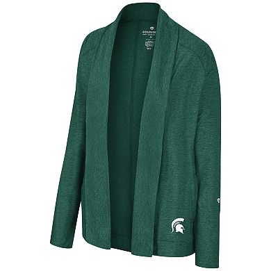 Women's Colosseum Green Michigan State Spartans Morningside Cardigan Sweater