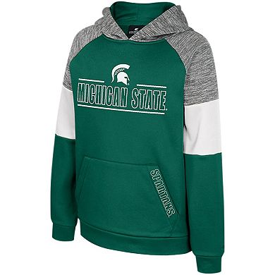 Youth Colosseum Green Michigan State Spartans Live Hardcore Raglan Pullover Hoodie