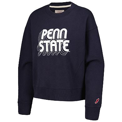 Women's League Collegiate Wear Navy Penn State Nittany Lions Boxy Pullover Sweatshirt