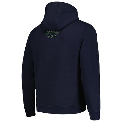 Men's BOSS X NFL College Navy Seattle Seahawks Touchback Pullover Hoodie
