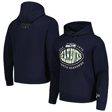 Men's BOSS X NFL College Navy Seattle Seahawks Touchback Pullover Hoodie