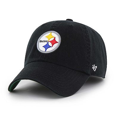 Men's '47 Black Pittsburgh Steelers Sure Shot Franchise Fitted Hat