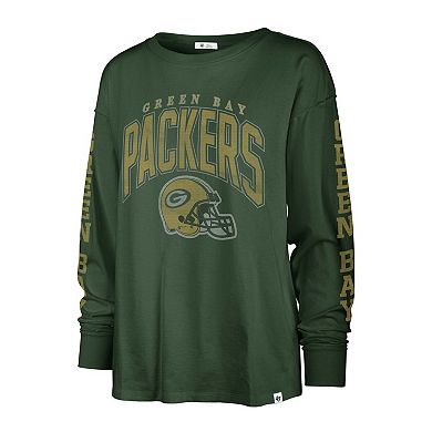 Women's '47 Green Green Bay Packers Tom Cat Long Sleeve T-Shirt