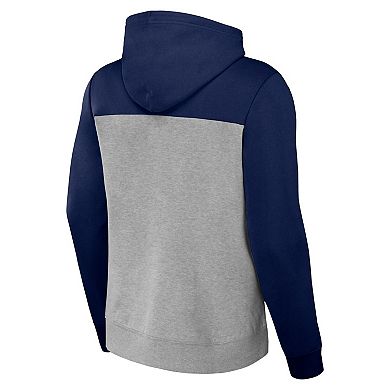 Men's NFL x Darius Rucker Collection by Fanatics Heather Gray Seattle Seahawks Color Blocked Pullover Hoodie