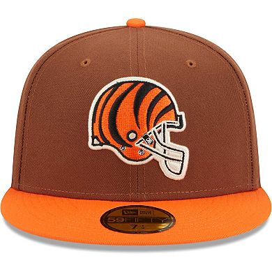 Men's New Era Brown/Orange Cincinnati Bengals Harvest 50th Anniversary 59FIFTY Fitted Hat