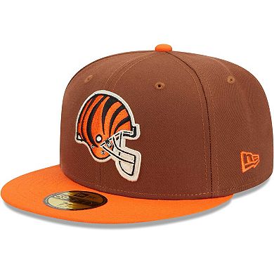 Men's New Era Brown/Orange Cincinnati Bengals Harvest 50th Anniversary 59FIFTY Fitted Hat