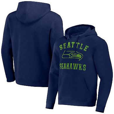 Men's NFL x Darius Rucker Collection by Fanatics Navy Seattle Seahawks Coaches Pullover Hoodie