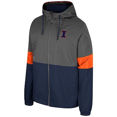 Men's Colosseum Charcoal Illinois Fighting Illini Miles Full-Zip Jacket