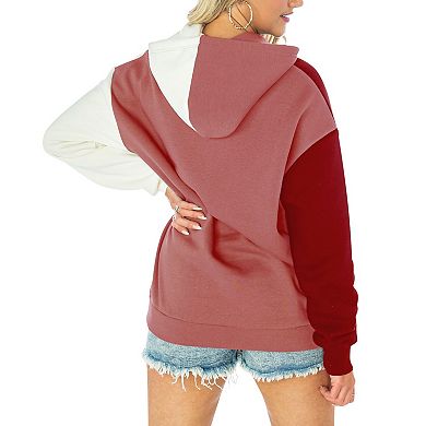 Women's Gameday Couture Crimson Alabama Crimson Tide Hall of Fame Colorblock Pullover Hoodie