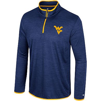 Men's Colosseum Navy West Virginia Mountaineers Wright Quarter-Zip Windshirt