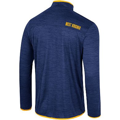 Men's Colosseum Navy West Virginia Mountaineers Wright Quarter-Zip Windshirt