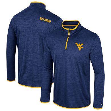 Men's Colosseum Navy West Virginia Mountaineers Wright Quarter-Zip Windshirt