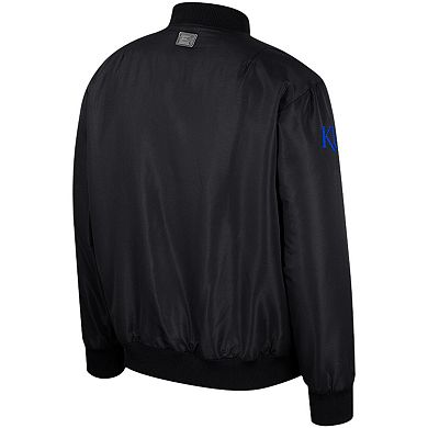 Men's Colosseum  Navy Kansas Jayhawks Full-Zip Bomber Jacket