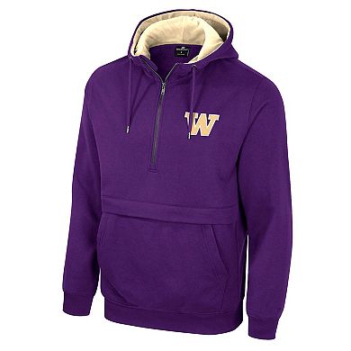 Men's Colosseum Purple Washington Huskies Half-Zip Hoodie