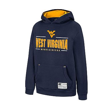 Youth Colosseum Navy West Virginia Mountaineers Lead Guitarists Pullover Hoodie