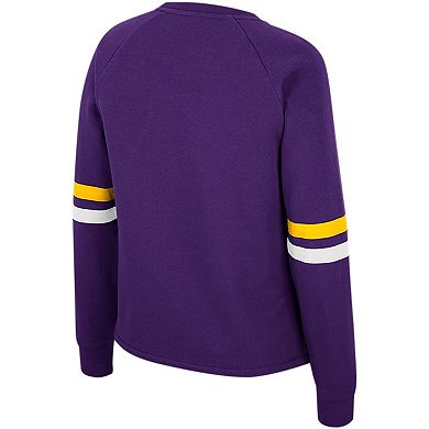 Women's Colosseum Purple LSU Tigers Talent Competition Raglan Pullover Sweatshirt