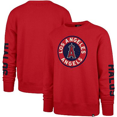 Men's '47 Red Los Angeles Angels City Connect Legend Headline Pullover Sweatshirt
