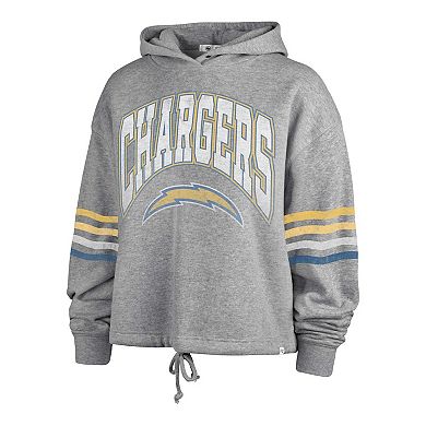 Women's '47 Gray Los Angeles Chargers Upland Bennett Pullover Hoodie