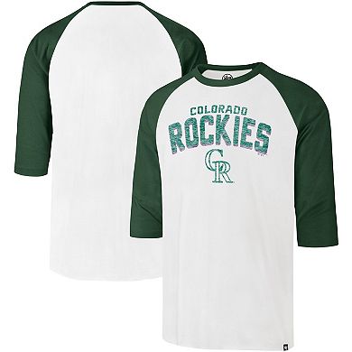 Men's '47 Cream Colorado Rockies City Connect Crescent Franklin Raglan Three-Quarter Sleeve T-Shirt