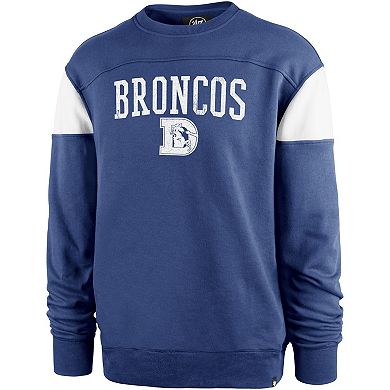 Men's '47 Blue Denver Broncos Groundbreaker Onset Pullover Sweatshirt