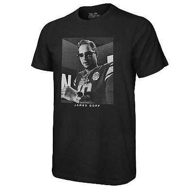 Men's Majestic Threads Jared Goff Black Detroit Lions Graphic T-Shirt