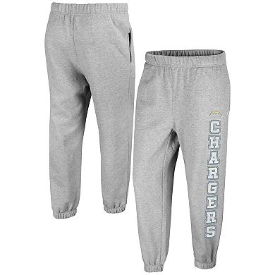 Women's '47 Gray Los Angeles Chargers Double Pro Harper Jogger Sweatpants