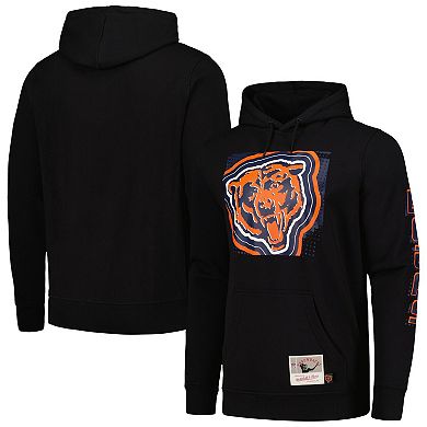 Men's Mitchell & Ness Black Chicago Bears Gridiron Classics Big Face 7.0 Pullover Hoodie